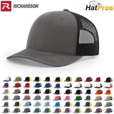 Richardson 112 Trucker Hat Snapback 2-Tone Hat Meshback Hat Trucker Cap - OSFM • $10.95