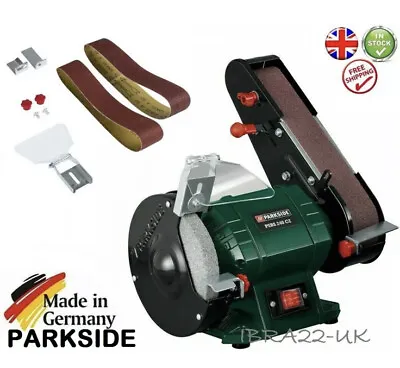 £74.99 • Buy Parkside Bench Grinder With Belt Sander Working On Metal, Wood And Plastics New!