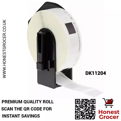 DK11204 DK-11204 Rolls Fits Brother Label Printer QL500 QL570 QL600 QL700 QL800 • £1.99