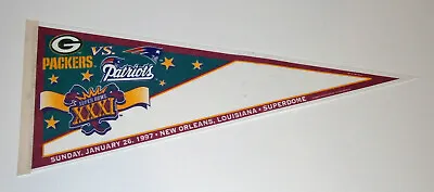 1997 Green Bay Packers Vs New England Patriots Super Bowl XXXI Pennant Favre • $15.96