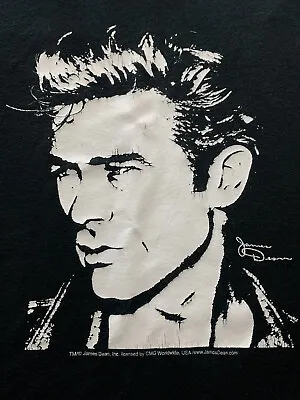 James Dean Womens T Shirt Black XL (Fits Medium) 50s Actor Icon Rebel Official • $16.99