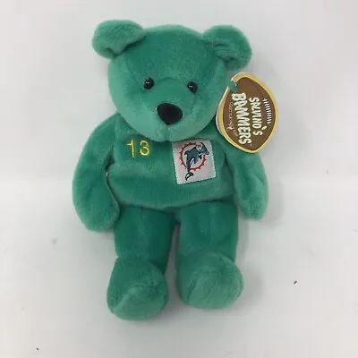 NFL Salvino's Bammers Miami Dolphins Marino #13 Green Plush Beanie Bear With Tag • $8