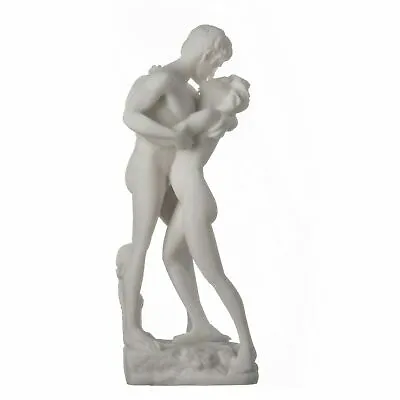 Sculpture Statue -First-Kiss-Couple-Wedding-Anniversary-Gift-Love-Bes Alabaster • $36.90