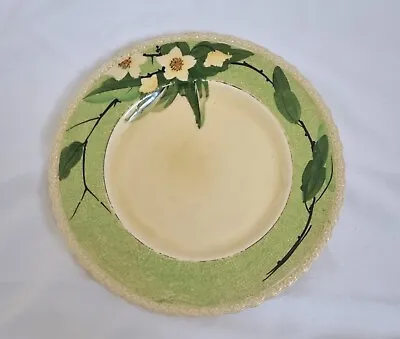 Myott Son & Co Plate Handpainted Cream And Green Flower GH 8484 • £7