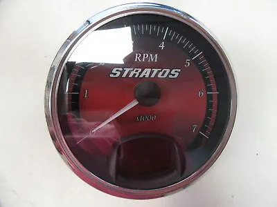 Beede Oversized Tachometer Gauge 960619 | Stratos 7000 Rpm Red Black Marine Boat • $89.95