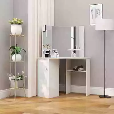 £278.58 • Buy VidaXL Corner Dressing Table Cosmetic Table Make-up Table White NDE