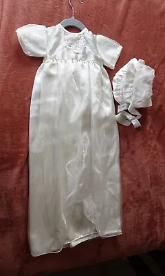 £9.99 • Buy Vintage *denise Kendall* Ivory Christening Gown & Bonnet (new Other)