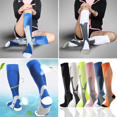 £5.34 • Buy Unisex Compression Socks Anti Swelling & Fatigue Leg Foot Calf Support Stockings