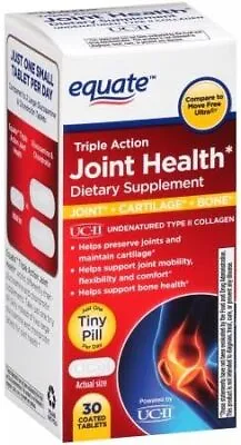 Equate Triple Action Joint Health 30 Coated Tablets (Compare Move Free Ultra) • $43.99