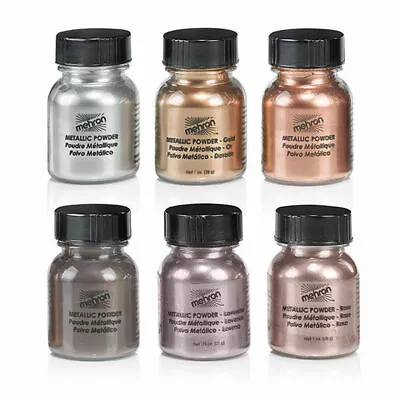 Mehron Metallic Powder Colors: Copper Gold Silver Bronze Lavender Rose Gold • $12.95