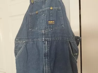 OshKosh B'gosh Overalls Mens 40x28 Blue Farmer Carpenter Bibs Vestbak Union Made • $39.99