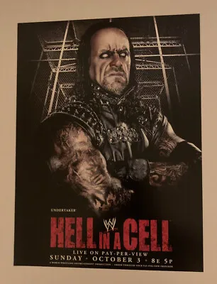 WWF WWE Poster The Undertaker Hell In A Cell 2010 10/3/10 Wrestling 12” X 16” • $20.10