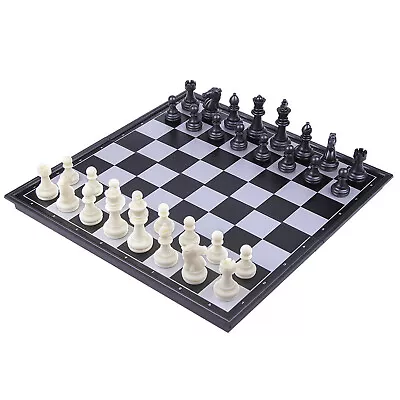 Folding Can Play Pocket Chess Magnetic Chess Mini Portable Folding With Board A • $5.49