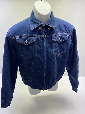 VTG 60's Montgomery Ward 101 Blanket Lined Denim Zip Up Jean Jacket Size 42  • $149.99