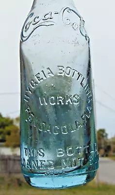 ICE BLUE Vintage HYGEIA SS COCA COLA Bottle - PENSACOLA FLORIDA - PRETTY Bottle • $32