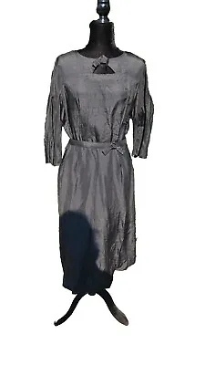 Vintage 1960s Carol Brent Dress Montgomery Ward Black Funeral Mourning Dress  • $55