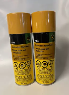 2 Cans- John Deere Construction Yellow Spray Paint #TY25627 • $37.97