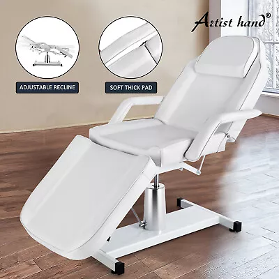 White Adjustable Hydraulic Facial Bed Tattoo Chair Massage Table SpaSalon Beauty • $359.90