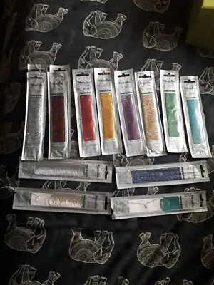 12 X METALIC MADERIA Embroidery THREAD + 2PART                          (No 3 ) • £5