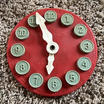 Vintage - 70s  Teach -a Time Clock  Eduactional Clock Toy   Look!! • $14.99