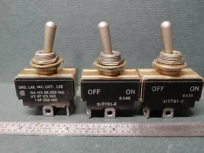 Micro Switch 512TS1-2 On-Off Toggle Switches DPST Qty 3 NOS W/Screws • $15
