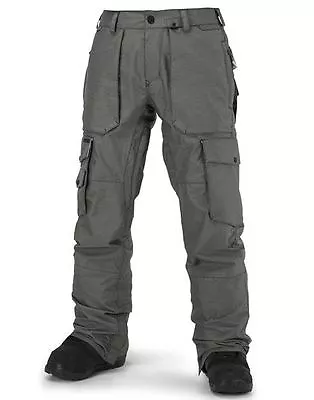 NWT MENS VOLCOM GI SNOWBOARD PANTS $308 L Vintage Black Modern Relaxed Logo • $247