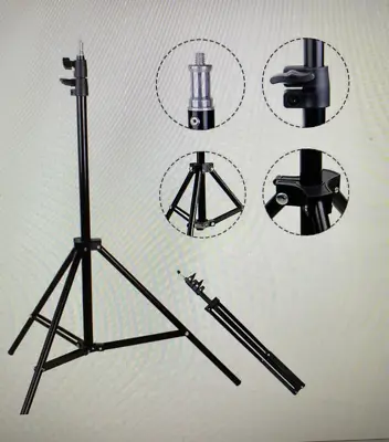 £9.95 • Buy Telescopic Tripod Stand For Digital Camera Camcorder Phone Holder & IPhone 6FT