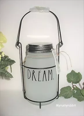 Rae Dunn DREAM Frosted Glass Mason Jar Hanging Lantern Home Decor  • $18