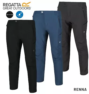 Regatta Mens Highton Walking Trousers Stretch Outdoor Hiking Water Resistant • £32.99