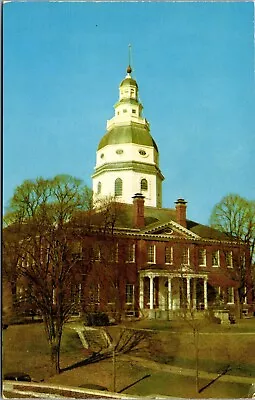 Vtg Annapolis Maryland MD The State House 1950s Chrome View Postcard • $5.99