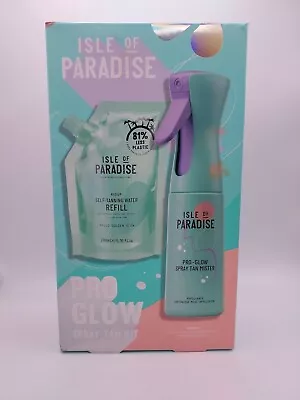 Isle Of Paradise PRO GLOW SPRAY TAN KIT Self-Tanning Water Refill+Mister Sealed • $21.99