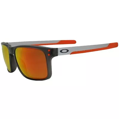 Ex Display Oakley OO 9384-1557 Holbrook Mix Grey Smoke Prizm Ruby Sunglasses • £118.73