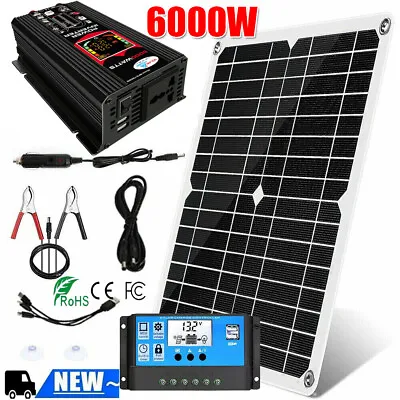 $116.88 • Buy 6000W Solar Power Generator Complete Set Solar Panel Kit 100A Home Grid System