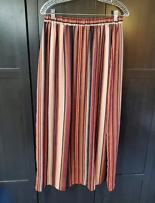 ECI New York Skirt Size Small Long Maxi Slinky Retro Boho Modest Sparkle Stripe • $16.99