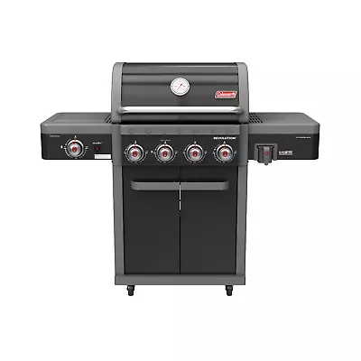 New Coleman Revolution 4 Burner BBQ With Side Burner - Black Gloss- REV4BGL • $1399