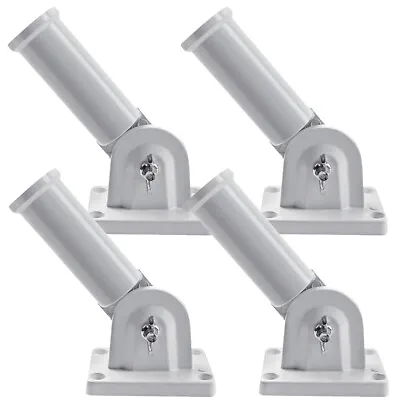 2/4 X Heavy Duty Flag Pole Holder Bracket 180° Adjustable 1  Dia Mounting Holder • $9.59