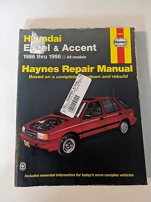 Used Haynes Hyundai Excel & Accent 1986-1998 Repair Manual 43015  • $6.49