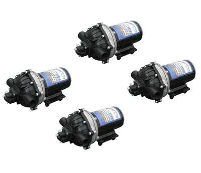 $399.99 • Buy (4) EVERFLO EF4000 12 Volt 4.0 GPM Diaphragm Water Pump 60psi Sprayer, Boat, RV