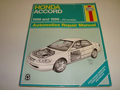 Honda Accord 1998 And 1999 Haynes Automotive Repair Manual #42014 Used • $10