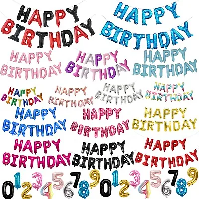 HAPPY BIRTHDAY Bunting Banner 16''inch Happy Birthday Self Inflating Letters  • $3.72