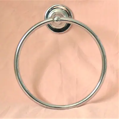 £4.99 • Buy Silver-coloured Towel Ring Holder From Dolphin – 17 Centimetres Diameter