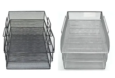 5 Or 3 Tier Office Filing Trays Document Tray A4 Document Letter Paper Storage  • £12.99