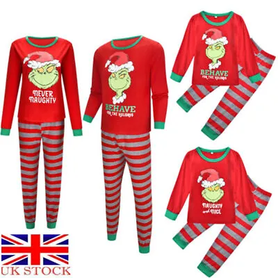 Christmas Pjs Christmas Pyjamas Family Nightwear PJs Set Matching Suits Grinch • £6.99