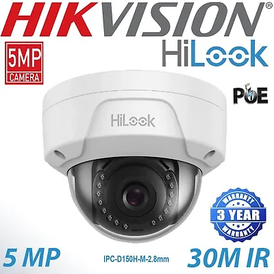 £69.98 • Buy Hikvision Ip Camera 5mp Cctv Anti Vandal Hd Dome 2.8mm 30m Exir Night Vision