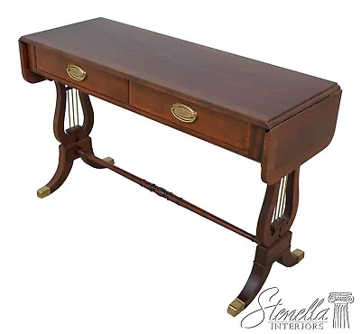 L59106EC: BAKER Lyre Side Regency Mahogany Sofa Table • $1595