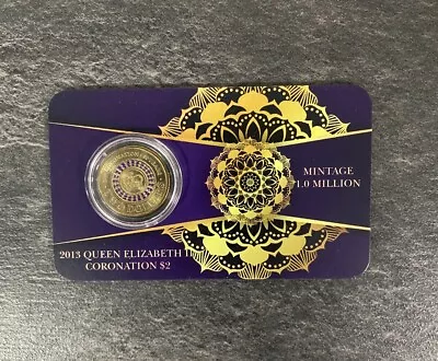 2013 $2 Two Dollar Purple Queen Coronation Coin Card - FREE Postage 🔥 • $125
