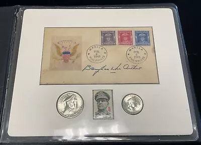 General Douglas MacArthur Signed 1948 Philippines FDC W/ Silver Coins  FREE SHIP • $849.99