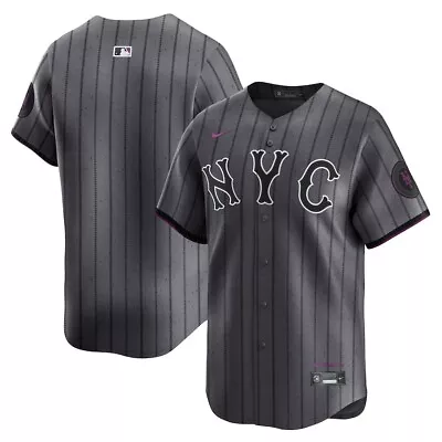 New York Mets Nike Graphite City Connect 2024 Official MLB Limited Team Jersey • $299.98