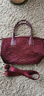 £70 • Buy ❤️Ted Baker Magenta ~Oxblood Quilted Bow Tote Bag Brand New Without Tags ❤️