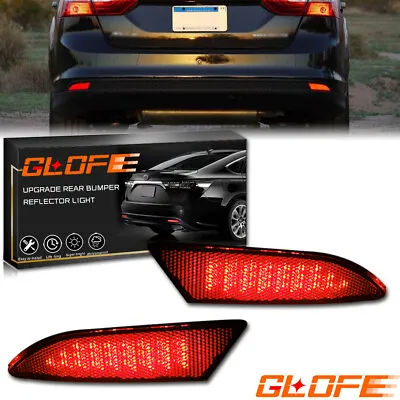 For Ford Focus 2012-2014 Red Lens LED Rear Bumper Reflector Tail Brake Fog Light • $46.87